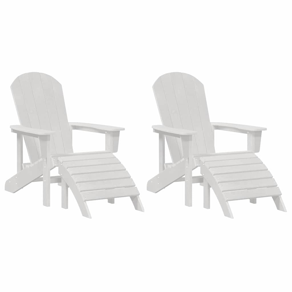 Garden Lounge Furniture 2 pcs White 74 x 82 x 90cm Plastic